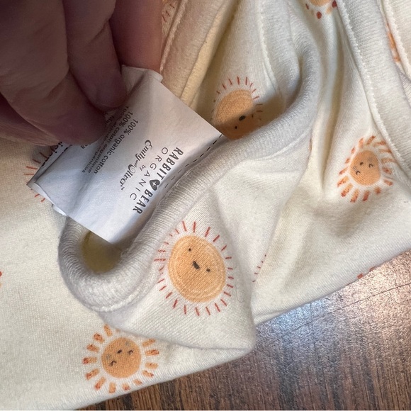 Emily and Oliver yellow baby security blanket and bib and hat - Picture 2 of 6